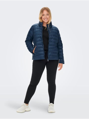 ONLY Carmakoma Wattierte Puffer Stepp Übergangsjacke Plus Size Übergrößen in Dunkelblau