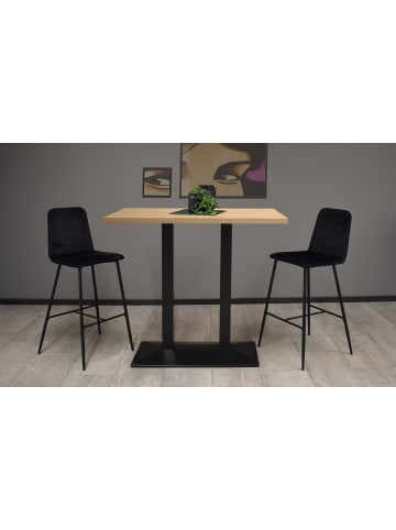 58 aufm Kessel TRESENTISCH Electra 120x70x106 schwarz matt/asteiche