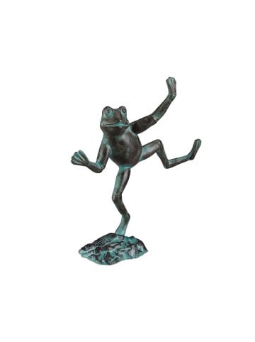 relaxdays 2 x Gartenfigur Frosch in Grün - Größe L
