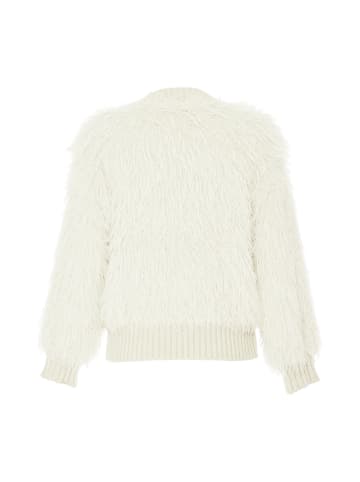 Poomi Damen Strickpullover in Wollweiss