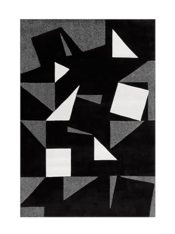 Arte Espina Wohnzimmer Teppich – Kurzflorteppich Spirit Frisee 3108 140 x 200 cm in schwarz - weiß - grau - rechteckig