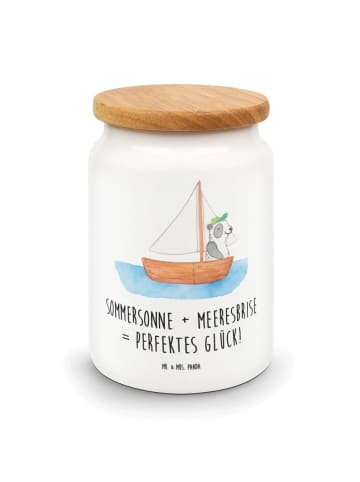 Mr. & Mrs. Panda Kaffeedose Sommer Meer Glück mit Spruch in Weiß
