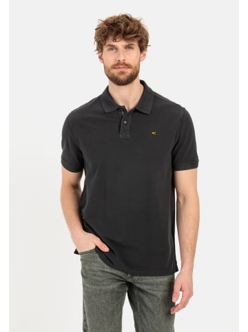 Camel Active Piqué Poloshirt aus zertifiziertem Organic Cotton in Schwarz