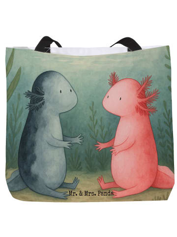 Mr. & Mrs. Panda Shopper Axolotl Liebe Design ohne Spruch in Weiß