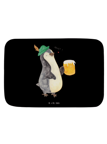 Mr. & Mrs. Panda Badteppich Pinguin Bier ohne Spruch in Schwarz