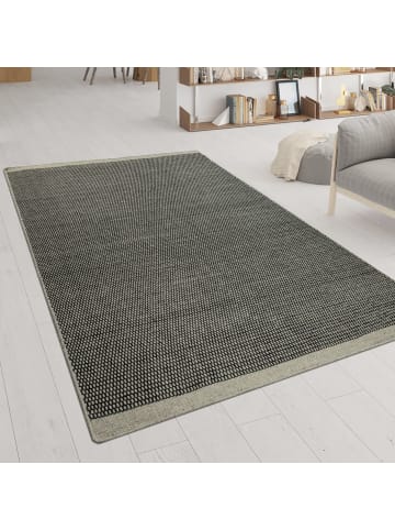 KADIMA DESIGN Teppich Kurzflor Webmuster meliert Wohnzimmer schmutzabweisend in Grau
