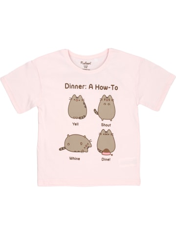 Pusheen T-shirts Dinner A How-To in rosa/pink