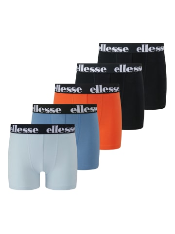 ellesse Boxershort 5er Pack in Schwarz/Orange/Blau