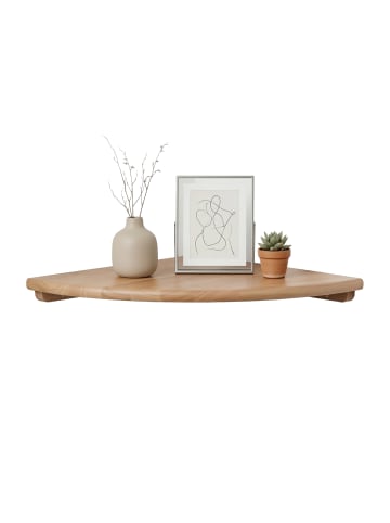 relaxdays Eckregal in Natur - (B)25 x (H)3 x (T)25 cm