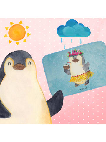 Mr. & Mrs. Panda Duschvorleger Pinguin Kokosnuss ohne Spruch in Eisblau