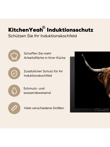 KitchenYeah Herdabdeckplatte Schottisches Hochlandrind