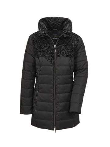 GOLDNER Steppjacke mit hübschem Flock-Druck in schwarz