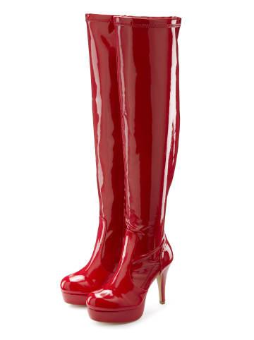 LASCANA Belle Affaire Overkneestiefel in rot