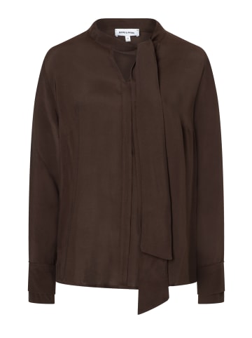 More & More elegante Schluppenbluse in espresso brown