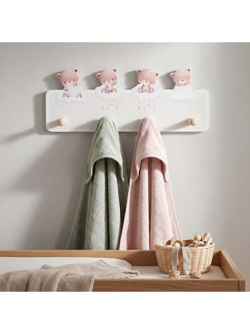 relaxdays Kindergarderobe in Grau/ Braun - (B)40 x (H)20 x (T)5,5 cm