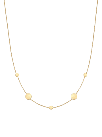 Elli Halskette 925 Sterling Silber Geo, Kreis, Plättchen in Gold