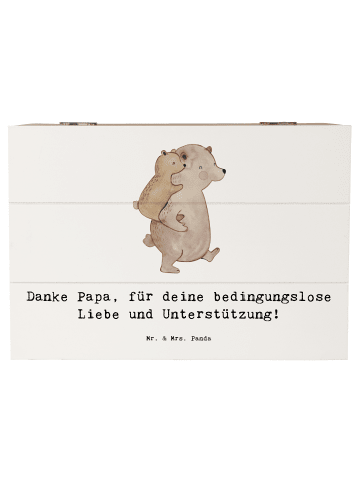 Mr. & Mrs. Panda Aufbewahrungsbox Danke Papa mit Spruch in Weiß