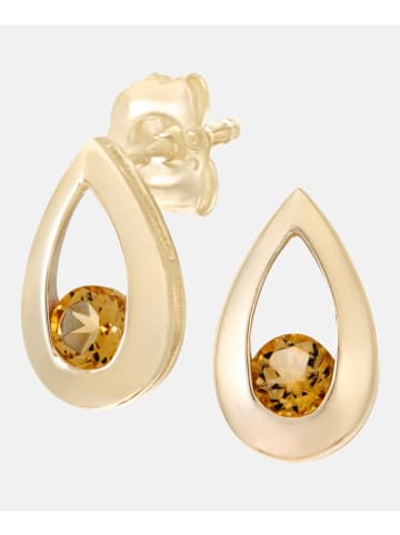 Diamant L'éternel Ohrhänger aus 375 Gelbgold mit Citrin