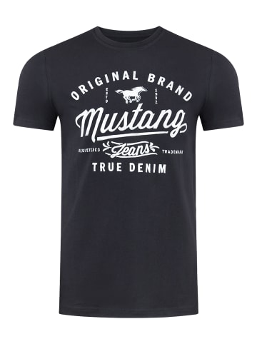 Mustang T-Shirts Basic Print in Schwarz