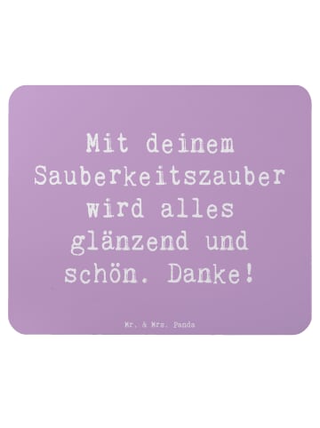 Mr. & Mrs. Panda Mauspad Spruch Reinigungskraft Zauber mit Spruch in Lavendeltraum