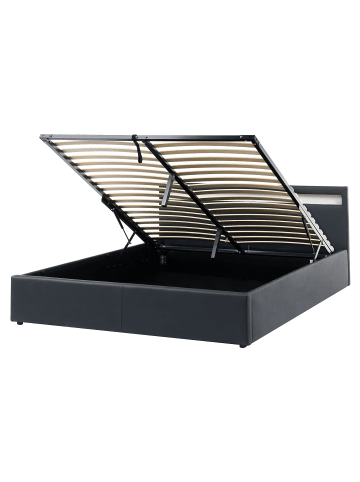 Beliani 3-tlg Doppelbett ARMELLE in Schwarz