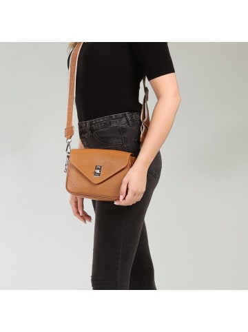 Florence Florence Umhängetasche Leder hellbraun ca. 22cm