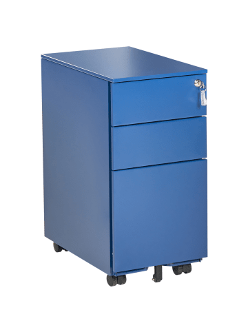 Beliani Büroschrank BOLSENA in Blau - (W) 30 x (H) 60 x (L) 45 cm