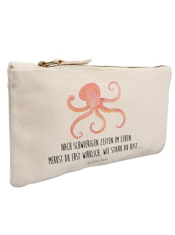 Mr. & Mrs. Panda kosmetiktäschchen Tintenfisch mit Spruch in Weiß