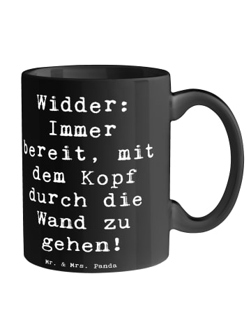 Mr. & Mrs. Panda Trinkbecher Spruch Widder Power mit Spruch in Schwarz