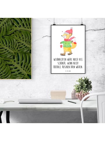 Mr. & Mrs. Panda Wanddeko Bild Fuchs Schlittschuhe mit Spruch in Weiß