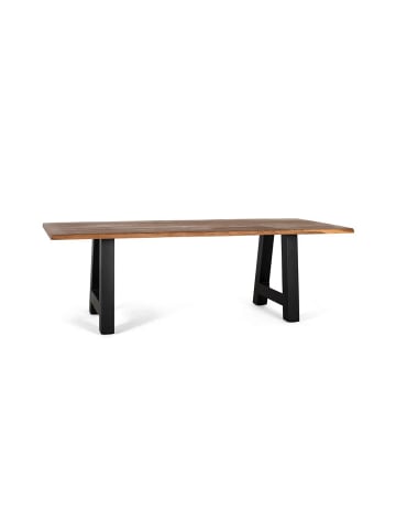 Giner y Colomer Esstisch aus Akazienholz und Metallbeinen 240 cm in Brown