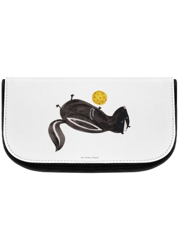 Mr. & Mrs. Panda Kosmetiktasche Stinktier Ball ohne Spruch in Weiß