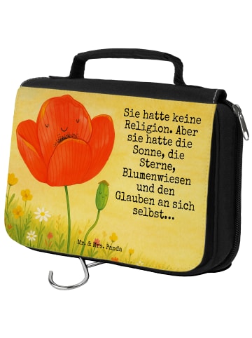 Mr. & Mrs. Panda badtasche Blume Mohnblume Design mit Spruch in Weiß
