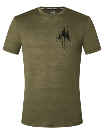 super.natural Merino T-Shirt in oliv