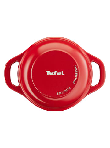 Tefal Kasserolle 2er Set, Durchmesser 11 cm, Gussaluminium, Keramikbeschichtet in rot