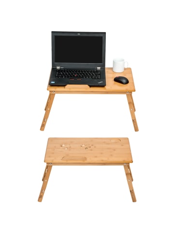 tectake Laptoptisch Helene 55 x 35 x 26 cm, braun