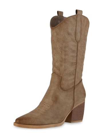 VAN HILL Cowboystiefel Harper in Khaki
