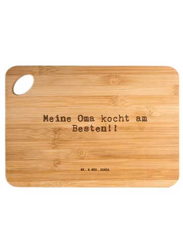Mr. & Mrs. Panda Frühstücksbrett Meine Oma kocht am... mit Spruch in Braun