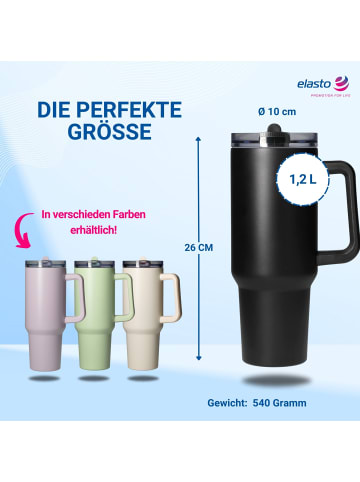 elasto Vakuumbecher "Tampa" in schwarz - 1200 ml