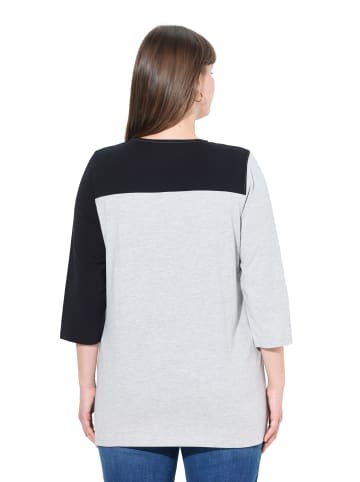 Ulla Popken Shirt in grau melange
