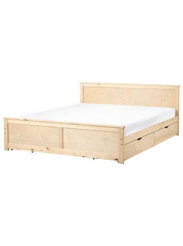 Beliani Doppelbett DAUPHIN in Braun - (W) 189 x (H) 82 x (L) 206 cm
