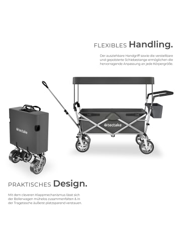 tectake Faltbarer Handwagen Nico mit Tragetasche Belastbarkeit 80kg