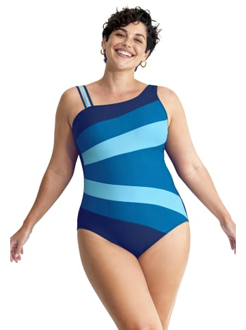 Ulla Popken Badeanzug in dunkelblau