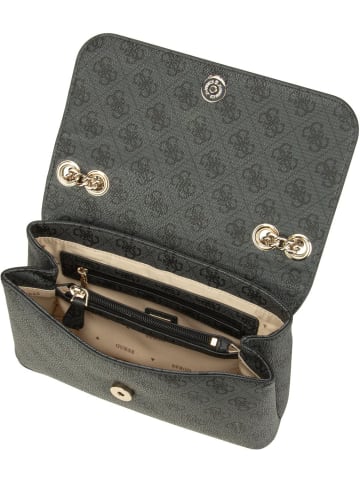Guess Handtasche Eco Erica Conv Flap Logo in Coal Logo