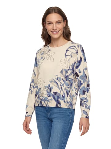 Betty Barclay Strickpullover mit Print in Beige/Blau