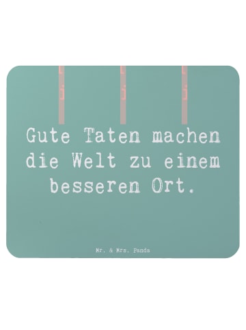 Mr. & Mrs. Panda Mauspad Spruch Freundlichkeiten verbreiten mit ... in Meeresbrise