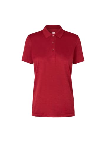 IDENTITY Polo Shirt active in Dunkel rot meliert
