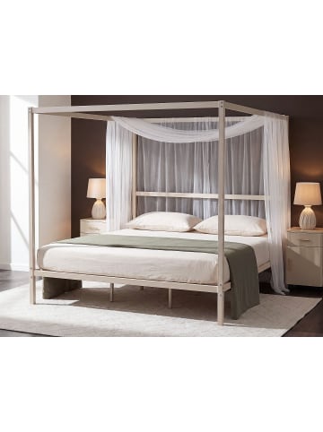 Beliani 2-tlg Himmelbett LESTARDS in Beige