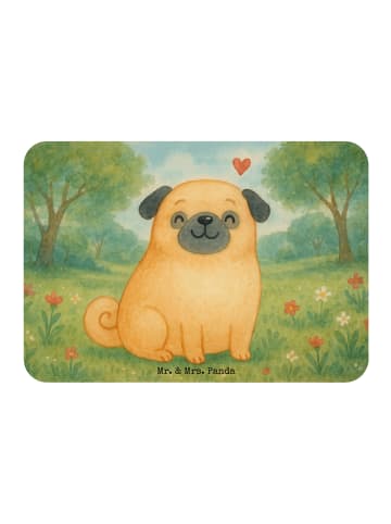 Mr. & Mrs. Panda Kühlschrankmagnet Mops Design ohne Spruch in Weiß