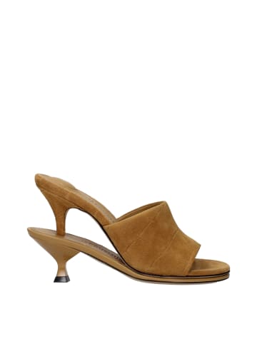 Jacquemus Braun Leder Stiletto Absatz Sandalen
